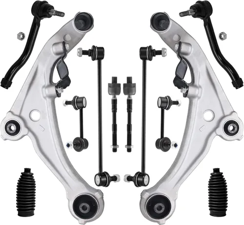Vista 30 de Detroit Axle – 12 brazos de control superiores e inferiores delanteros con rótulas, barras de unión exteriores e interiores con topes, barras