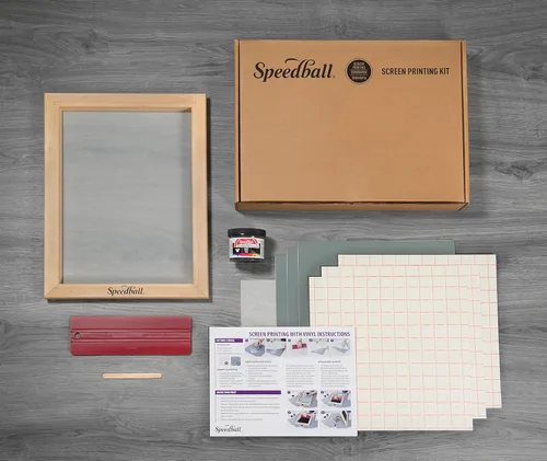 Vista 2 de Speedball Kit de vinilo para manualidades de serigrafía para principiantes, utilízalo con máquina de corte para imprimir fácilmente camisetas