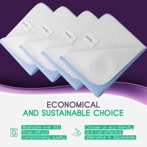 Vista 5 de Royal Care - Protector de cama, silla y colchón para incontinencia, muy absorbente, impermeable y reutilizable, lavables a máquina, para niños