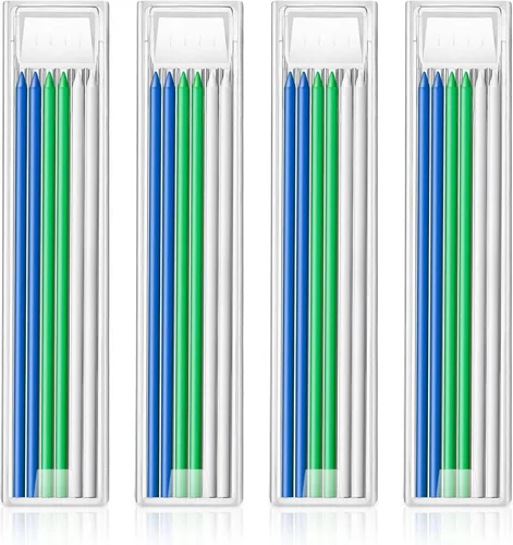 Vista 11 de Hiboom 24 piezas de repuesto HB de 0.110 in para lápiz de carpintero, lápiz de estudio de larga duración para lápiz mecánico, construcción de Negro