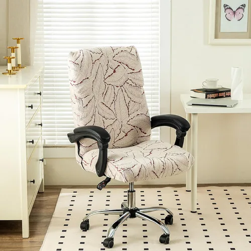 Vista 21 de Fundas elásticas para sillas – Fundas deslizables duraderas con cremallera para escritorio de computadora, sillas universales para juegos/oficina, 05