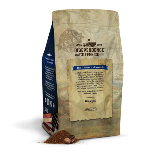 Vista 2 de Independence Coffee Co. Old New Orleans Crème Brule - Café en grano tostado ligero con sabor a crema de 24 onzas (el embalaje puede variar)