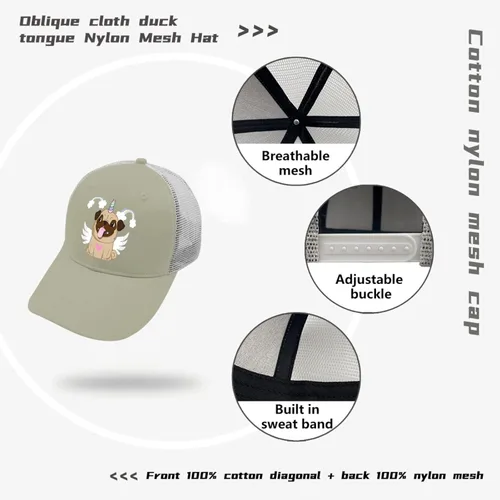 Vista 7 de devor Gorras de béisbol con diseño de perro Pug para papá, gorra gráfica para mujer