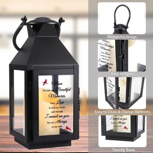 Vista 2 de Linterna conmemorativa, regalos de condolencias por la pérdida de mamá/ser querido, regalos de duelo, linterna en memoria de ser querido