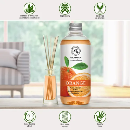 Vista 4 de AROMATIKA - Repuesto de difusor de varillas de 17 onzas líquidas (16.9 fl oz), difusor de fragancia de habitación con aceite esencial natural