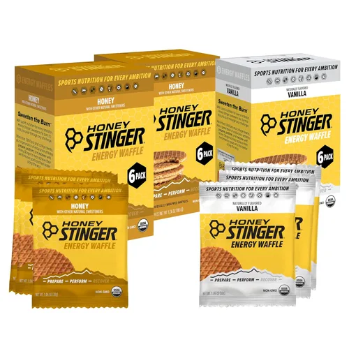 Vista 21 de Honey Stinger Gofle de arce de mantequilla de almendra orgánica, estroopwafel energético para ejercicio, resistencia y rendimiento, nutrición