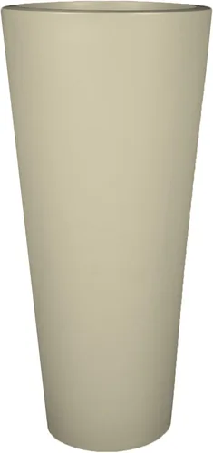 Vista 2 de Tusco Products CTR26BK Cosmopolitan Collection Maceta, color negro UV-Resistant Polyethylene Construction, Tapered Design, for Indoor/Outdoor Use