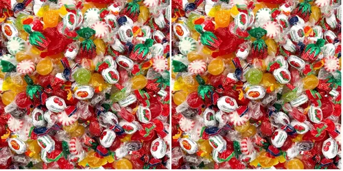 Vista 5 de Paquete a granel de 2 libras de surtido de dulces macizos tradicionales - 130 unidades - Mezcla nostálgica de caramelos navideños - Caramelos