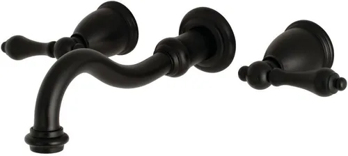 Vista 5 de Kingston Brass KS3123AL - Grifo de baño de montaje en pared central de 8 pulgadas, latón antiguo