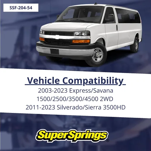 Vista 2 de SSF-204-54 SumoSprings Solo delantero para Chevrolet/GMC Express/Savana 1500/2500/3500/4500, Silverado 3500, GMC Sierra 3500 Par