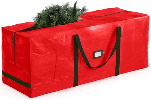 Vista 12 de Zober - Bolsa de almacenamiento para árbol de Navidad - Se adapta a árboles artificiales de 7.5 pies - Bolsa de árbol de Navidad de plástico Gris