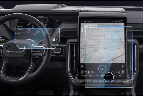 Vista 13 de CDEFG Compatible with 2025 2026 Tesla Model Y Juniper Navigation Protective Film QHD 16 Inch Display Touchscreen GPS Matte Tempered Glass Screen