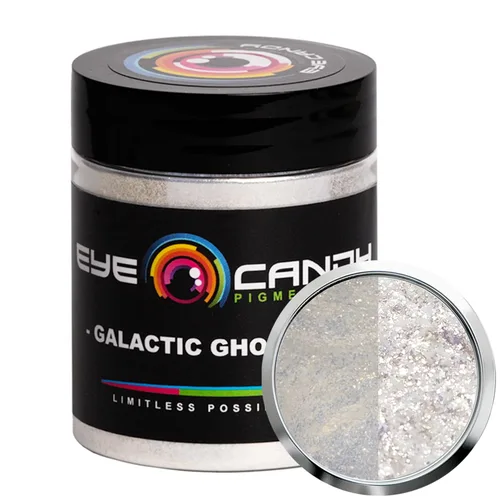 Vista 25 de Pigmento en polvo de mica “Galactic Ghost Blue” (1.76 onzas / 50g) Aditivo multiuso para manualidades DIY Carpintería, bombas de baño naturales