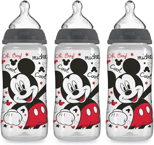 NUK Disney - Biberón de Mickey Mouse, 10 onzas (paquete de 3)