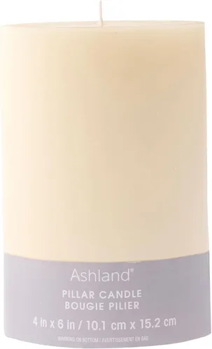 Vista 5 de Paquete de 12: 3.9 in; x 5.9 in; Vela de pilar de marfil Ashland®