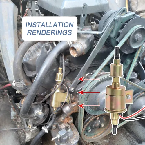 Vista 6 de JDMSPEED - Bomba de combustible o diésel eléctrica universal, para autos con carburador, E8016S