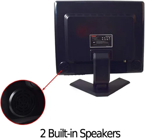 Vista 6 de Monitor CCTV de 17 pulgadas con puertos de entrada y salida de audio VGA HDMI AV BNC, altavoz integrado, pantalla HD 4:3, pantalla LCD de seguridad