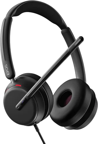 EPOS Impact 860T Auriculares con Cable de Doble Lado USB C y USB A con Micrófono de Cancelación de Ruido, Certificado por Microsoft Teams, Audio de
