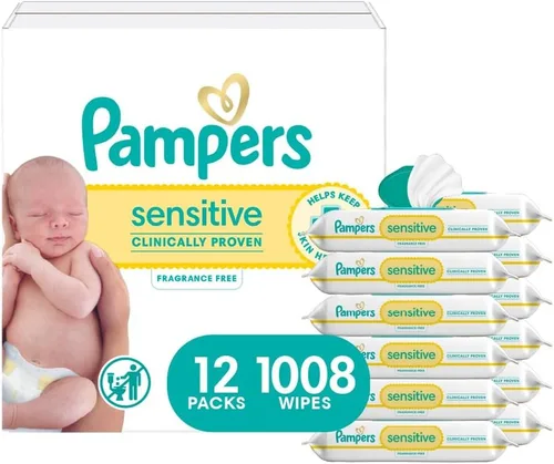 Vista 17 de Toallitas húmedas Pampers Baby Wipes Sensitive, 1 caja de apertura superior, 56 unidades.