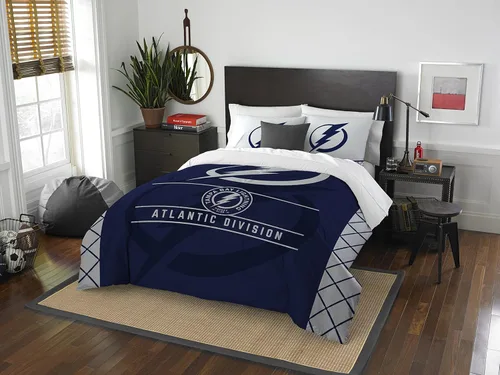 Vista 32 de Juego de edredón y funda de almohada para cama individual o matrimonial/queen, con licencia oficial de la NHL