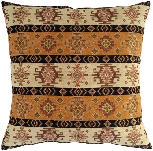 Vista 19 de Fundas de almohada Kilim Khaki y Crema - 16 x 16 pulgadas, almohadas cuadradas para exteriores para muebles de patio, decoración de sofá boho