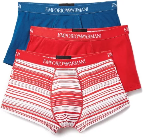 Vista 6 de Emporio Armani Troncos de algodón, paquete de 3 Azul Armani/Azul Armani/Azul Armani