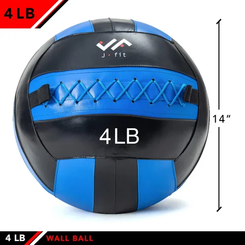 Vista 2 de JFit Wall Ball – Premium Soft Weighted Exercise Ball for Strength, Conditioning, Gym & Home Workouts, 4-30 LB