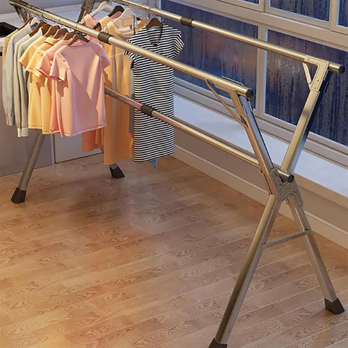 Vista 7 de Clothes Drying Rack, Foldable Stainless Steel Laundry Drying Rack with Extendable Rods - High Capacity for Blankets, Sheets, Portable,Easy to Move