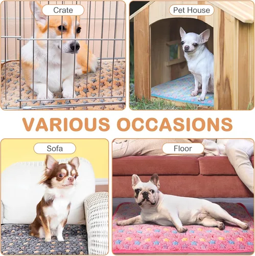 Vista 5 de Paquete de 4 camas autocalentables para gatos, almohadilla autocalentable con funda extraíble, almohadilla térmica extra cálida para mascotas