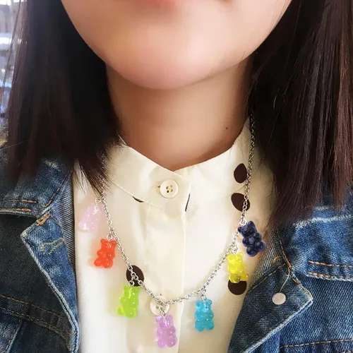 Vista 5 de Colorful Gummy Resin Bear Charms Pendants Candy Gummy Bear Charms Jewelry Making Finding Accessory for DIY Necklace Earrings Bracelet
