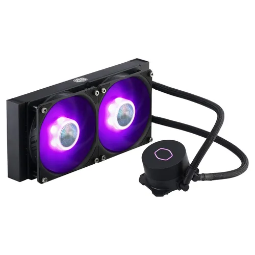 Vista 13 de CoolerMaster MasterLiquid ML240L RGB V2, enfriador líquido de CPU AIO de bucle cerrado, bomba de cámara dual de 3ª generación, radiador de 240mm