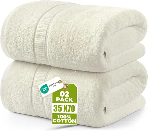 Vista 22 de Utopia Towels - Toalla de baño gigante, 2 unidades, 17.69 oz/yd2 (600 gsm), 100% algodón hilado en anillo, altamente absorbentes y de secado rápido