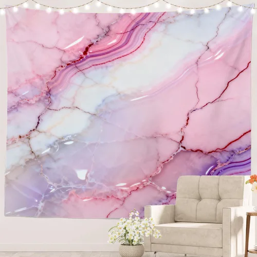 Vista 37 de Batmerry Maritime Ocean Tapestry, Anchors Wave Nautical Wall Art Hanging Decoration Polyester Fiber White Ruffled Around For Dorm Room Bedroom