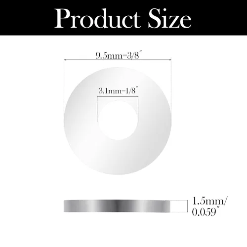 Vista 2 de Arandelas de remache POP de aluminio para remaches de 1/8 pulgadas de diámetro, arandela de respaldo de aluminio, 250