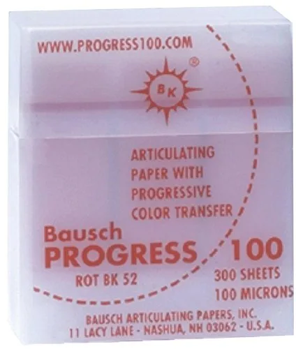 Bausch bk-51 articulado franja de papel Progreso, 0.004"/100 micras, Azul (Pack de 300)