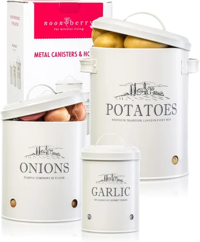 Vista 12 de noonberry Botes de cocina para encimera, juego de recipientes herméticos de 3 piezas para encimera de cocina con soporte para utensilios