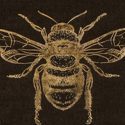 Vista 2 de C.R. Gibson Honeycomb Hive - Servilletas para bebidas de lámina dorada, 20 unidades (TW4-25361)