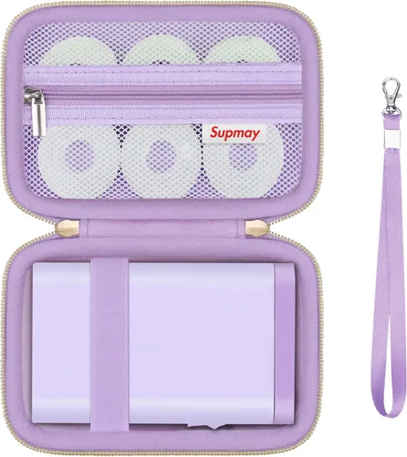 Vista 9 de Funda rígida compatible con Nelko P21/para Phomemo D30/para SUPVAN E10/para máquina etiquetadora NIIMBOT D11, bolsa portátil de almacenamiento