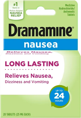 Vista 10 de Dramamine - Masticables de jengibre para aliviar náuseas, 20 masticables blandos y fórmula de larga duración, 18 unidades (paquete de 2)