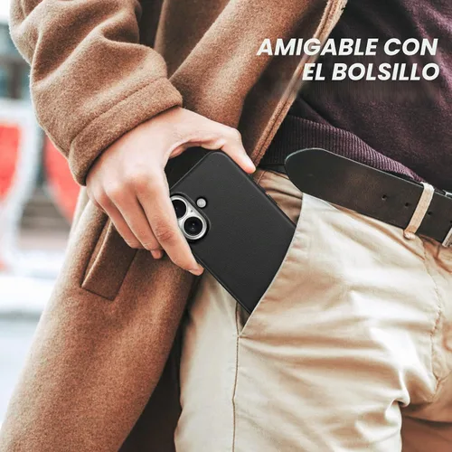 Vista 8 de SHIELDON Funda de piel auténtica para iPhone 17 de 6.3" 2025, color negro