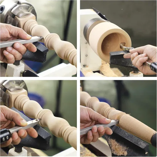 Vista 3 de Kit de herramienta de torneado de torno de carburo DEEFIINE, herramienta de desbaste y acabado de torno hueca intercambiable con mango de aleación