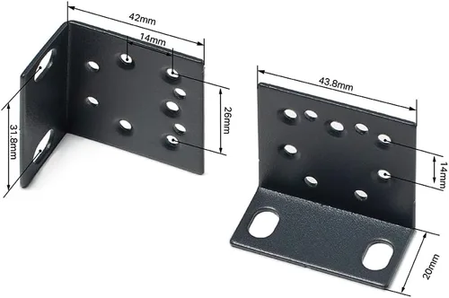 Vista 2 de TP-Link Soporte de montaje para montaje en rack Kit 19 Compatible con interruptores TP-Link de 19 pulgadas, enrutadores, controladores y otros