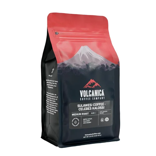 Vista 14 de Café Peaberry de Brasil, molido, naturalmente bajo en ácido, tostado fresco, 16 onzas
