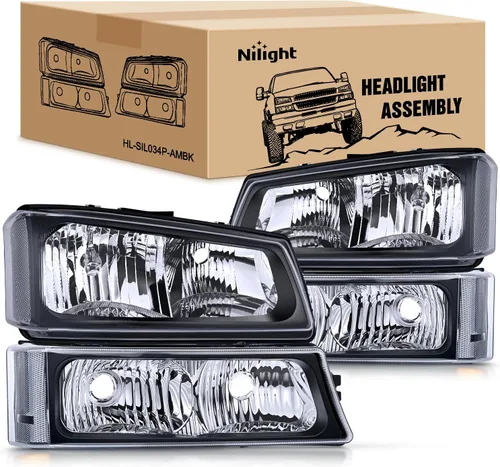 Vista 24 de Nilight Conjunto de luz trasera compatible con Chevy Silverado 1500 1500HD 2500 2500HD 2500 2500HD 3500 2007 Chevrolet Classic OE Style lámpara Lado