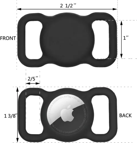 Vista 4 de SWINCHO Soporte para AirTag para collar de perro [2 unidades] Soporte impermeable de silicona elástica de alta resistencia para perros y gatos