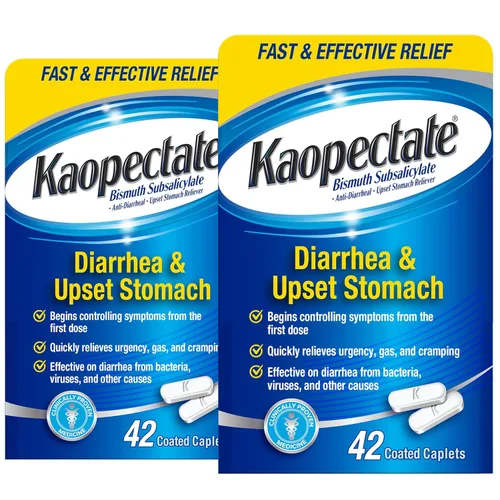 Vista 10 de Kaopectate Alivio multisíntoma antidiarreico y para malestar estomacal, 42 tabletas