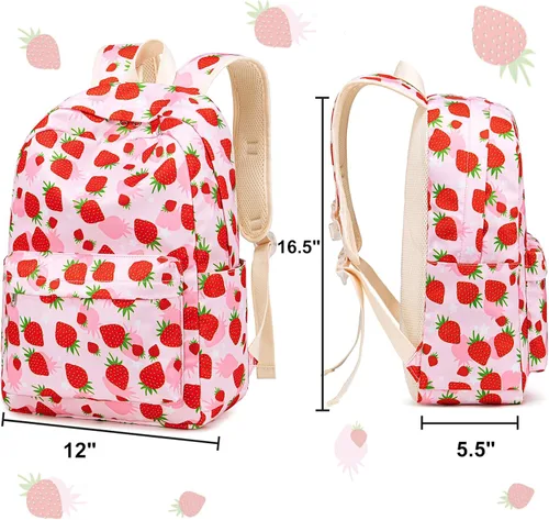 Vista 6 de CAMTOP - Conjunto de mochila y lonchera con estampados divertidos para niños de preescolar y primaria