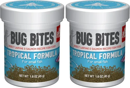 Vista 9 de Fluval Bug Bites - Alimento para peces tropicales, gránulos pequeños para peces pequeños a medianos, 1.6 onzas, A6577