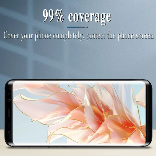 Vista 6 de Slanku Protector de pantalla para Samsung Galaxy S22 Ultra Privacy Glass 3D Negro