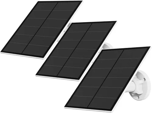Vista 8 de Panel solar de 5 W para cámara de seguridad, panel solar USB para cámara de batería recargable DC 5 V para exteriores, paneles solares con puerto
